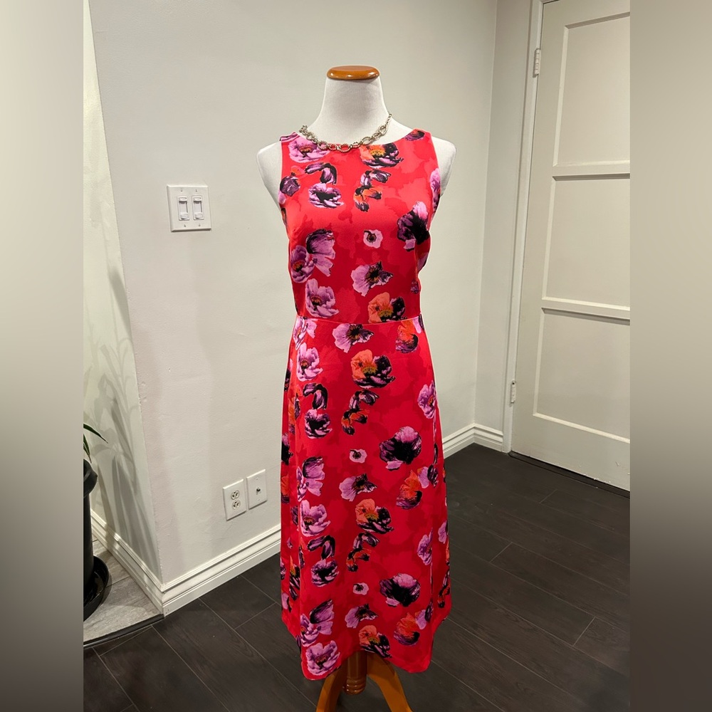 Banana Republic NWT Size 12P Floral Sleeveless MIDI Dress